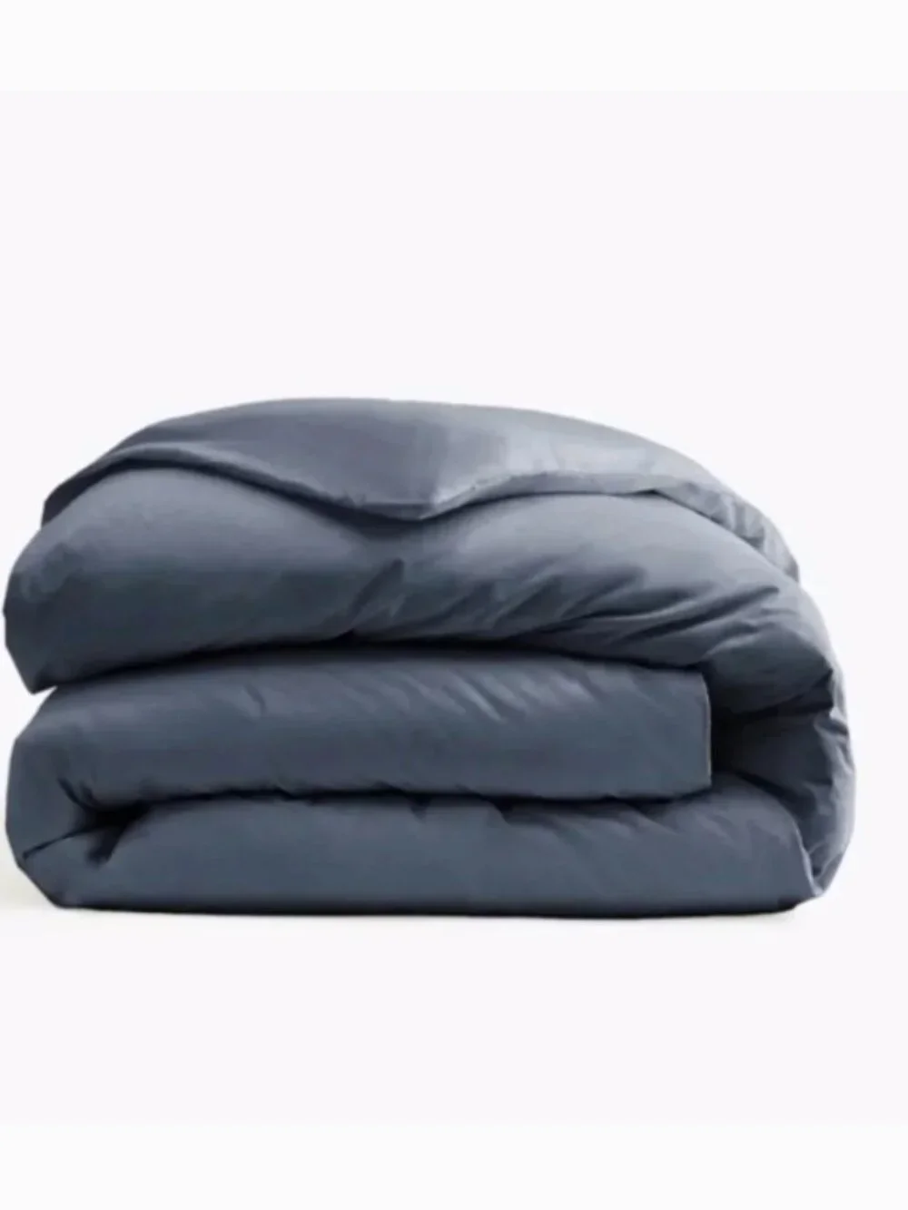 Quince Classic Organic Cotton Percale Queen Duvet Cover in Nightfall